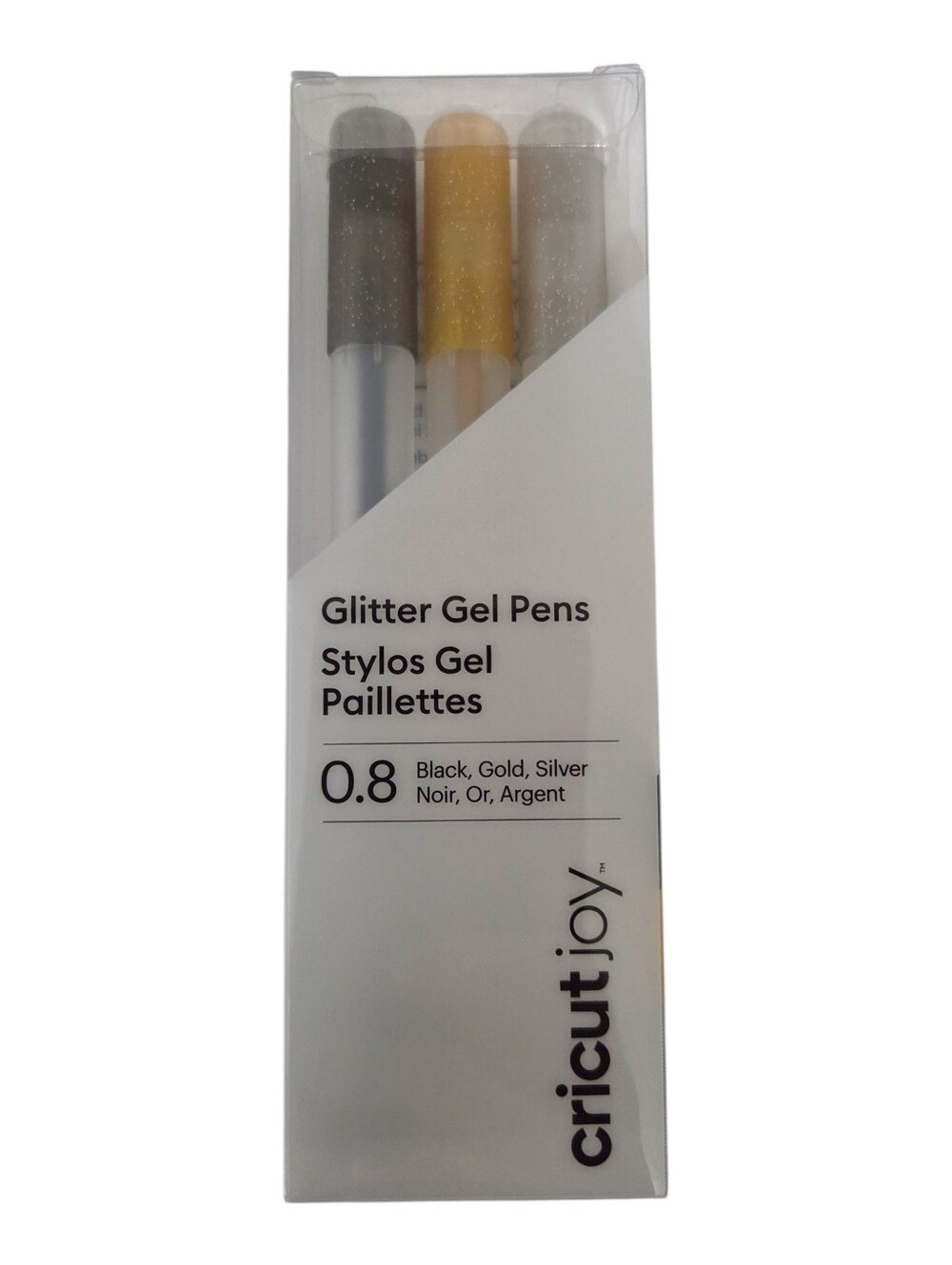 Cricut JOY Glitter Gel Pen Set Tip Size .08 — Black, Gold, Silver Factory Sealed